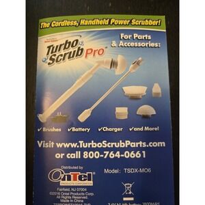 Turbo Scrub pro Cordless Handheld Power Scrubber head brush